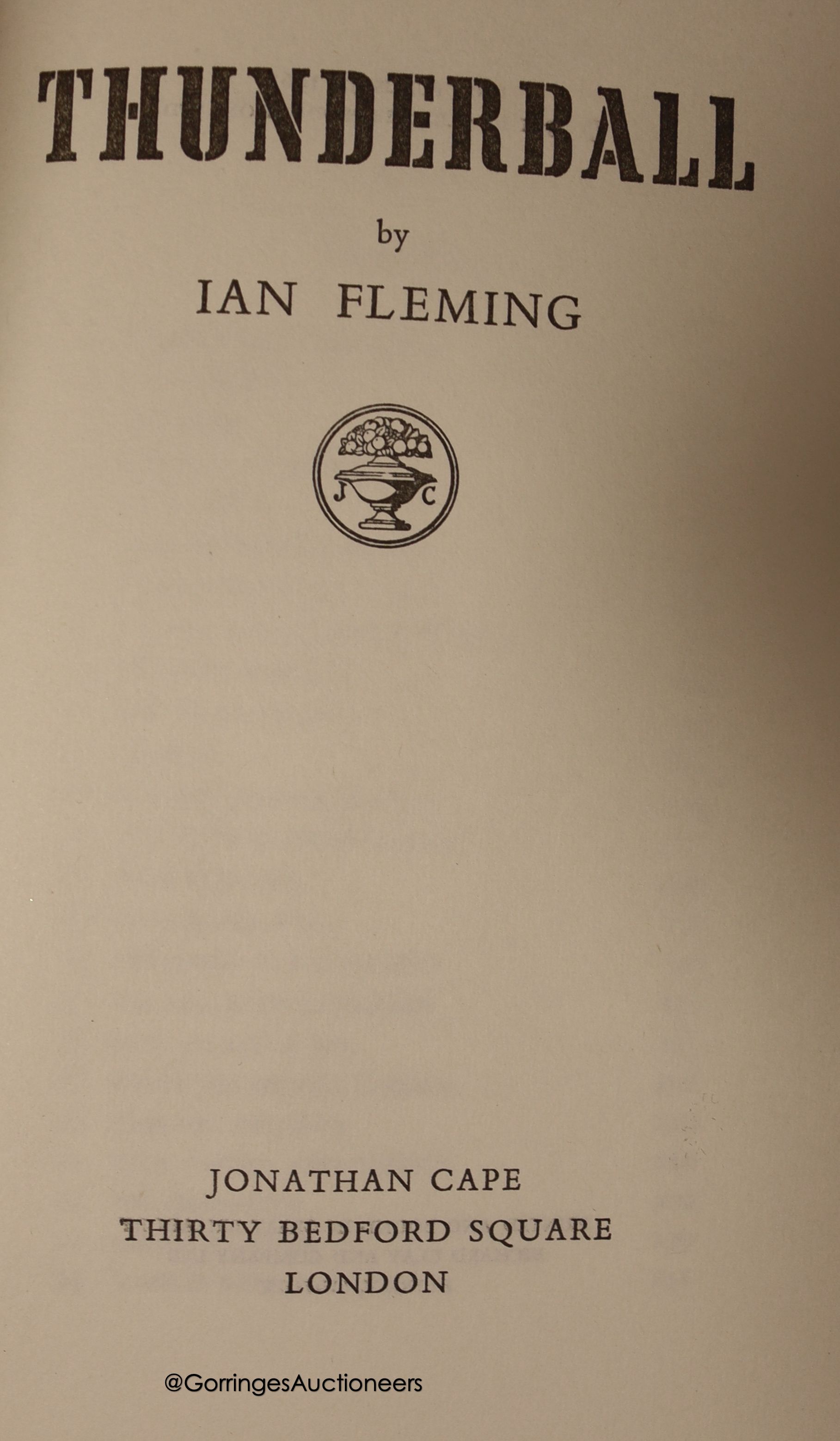 Fleming, Ian - Thunderball, 1st edition, 1961, with d/w